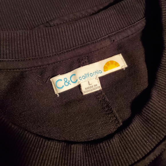 C&C California Black Crewneck Sweater - Picture 2 of 6